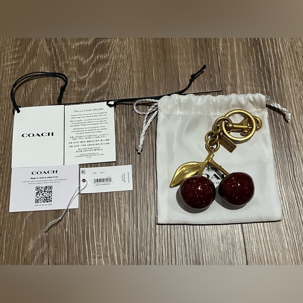 Coach Cherry Bag Charm - Picture 7 of 7
